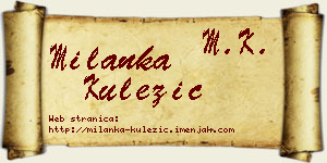 Milanka Kulezić vizit kartica